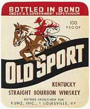 #ZLW008 - Group of 3 Old Sport Kentucky Bourbon Whiskey Labels