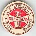 #DC015 - H. F. Morrill Milk and Cream Dairy Bottle Cap