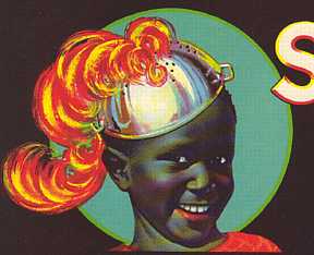 #ZLSG030 - Large Size Stafford's Blacks Grape Crate Label with Black Boy