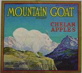 #ZLC036 - Mountain Goat Apple Crate Label