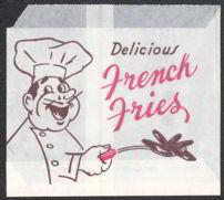 #MS151 - 1954 Drive Through Restaurant French Fry Bag