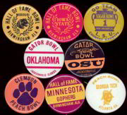#SP024 - Set of Eight Different Large 1960’s College Bowl Football Pinbacks