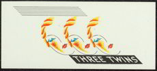 #ZLSC055 - Smaller Three Twins Cigar End Box Label