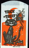#HH015 - Halloween Bag w a Cat and Haunted House