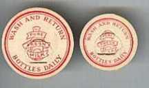 #DC012 - Pair of Wash and Return Cardboard Milk Caps