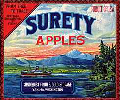 #LC020 - Surety Apple Crate Label - A Beauty