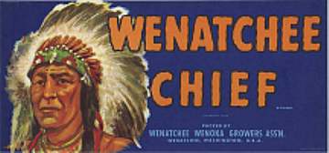#ZLC033 - Group of 4 Wenatchee Chief Lug Labels