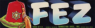 #ZLSG014 - Group of 8 Fez Fruit Crate Labels