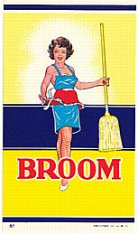 #ZLB007 - Group of 4 Risque Lady Broom Labels