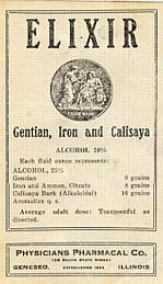 #LP019 - Group of 3 Gentian, Iron and Calisaya Elixer Medicine Bottle Labels