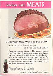 #CC040 - Group of 4 Coca Cola Recipe Sheet - Meats