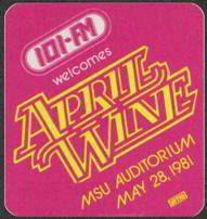 #MUSIC297  - April Wine 1981 Nature of the Beast World Tour Backstage Pass - Radio 101 FM