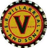 #BC053 - Group of 10 E. R. Villarreal Cork Lined Soda Caps