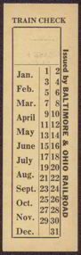 #CA065 - Old Unused Baltimore & Ohio Railroad Ticket