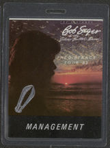 #MUSIC484 - 1983 Bob Seger and the Silver Bullet Band Laminated Backstage Pass from The Distance Tour