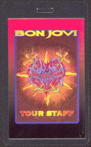 #MUSIC272  - 1993 Bon Jovi Laminated Backstage Pass from the Keep the Faith Tour