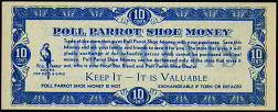 #CH083 - Group of 4 Pieces of Poll Parrot Shoe Money