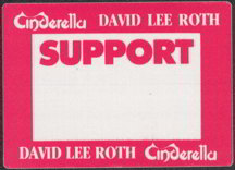 #MUSIC172  - 1991 Cinderella/David Lee Roth Tour OTTO Backstage Pass