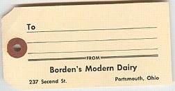 #DA017 - Group of 3 Borden's Modern Dairy Shipping Tags