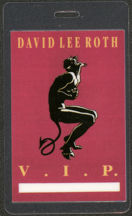 #MUSIC459  - 1991 David Lee Roth (Van Halen) Laminated Backstage Pass from the A Little Ain't Enough Tour