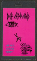 #MUSIC426  - 1985 Def Leppard Laminated Backstage Groupie Pass from the Pyromania Tour