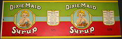 #ZLCA103 - Huge DIxie Maid Syrup Pail Label