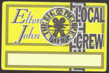 #MUSIC721 - Horizontal Elton John OTTO Cloth Backstage Pass from the 1997 The Big Picture Tour