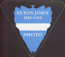 #MUSIC720 - Triangular Elton John OTTO Cloth Backstage Pass from the 1992 The One Tour