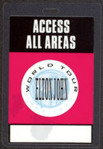 #MUSIC437 - 1989 Elton John Laminated Backstage Pass from the World Tour