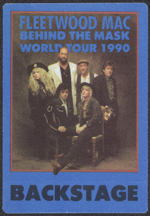 #MUSIC754 - Fleetwood Mac OTTO Cloth Backstage Pass from the 1990 Behind the Mask Tour