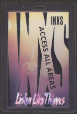 #MUSIC404  - 1985 INXS Laminated Backstage Pass from the Listen Like Thieves World Tour