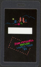 #MUSIC488 - 1983 Joni Mitchell Laminated Backstage Pass from the Refuge World Tour