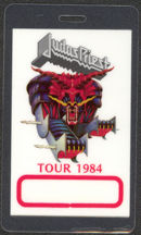#MUSIC421  - 1984 Judas Priest Laminated Backstage Pass from the Defenders of the Faith Tour