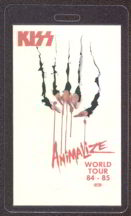 #MUSIC267  - 1984-85 Kiss Laminated Backstage Pass from the Animalize Tour