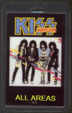 #MUSIC386  - 1985 KIss Laminated Backstage Pass from the Asylum Tour