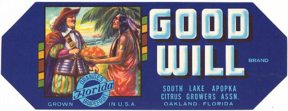 #LC038 - Group of 4 Good Will Orange Grapefruit Labels