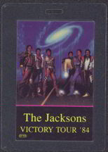 #MUSIC397  - Laminated The Jacksons 1984 Victory Tour Backstage Pass