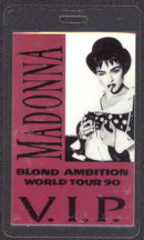 #MUSIC277  - 1990 Madonna Laminated Backstage Pass from the Blond Ambition Tour
