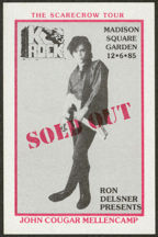 #MUSIC740 - Rare Radio Promo John Cougar Mellencamp Cloth Backstage Pass from the 1985 Concert at Madison Square Gardens