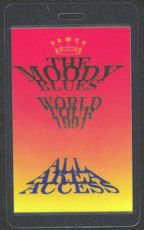 #MUSIC408  - 1991 Moody Blues Laminated Backstage Pass from the World Tour