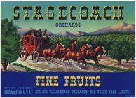 #ZLC187 - Stagecoach Fine Fruits Pear Crate Label 