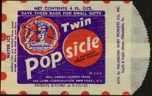 #PC040- Popsicle Bag with Popsicle Pete Pictured and Premium Ad on Back