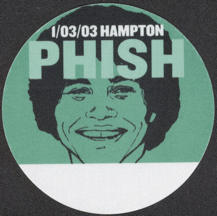 #MUSIC737 - Green PHISH OTTO Cloth Backstage Pass from the 2003 Hampton Concert - Pictures Epstein from Welcome Back Kotter