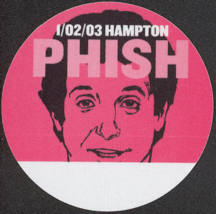 #MUSIC739 - Red PHISH OTTO Cloth Backstage Pass from the 2003 Hampton Concert - Pictures Horshack from Welcome Back Kotter