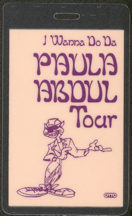 #MUSIC466  - 1989 Paula Abdul Laminated Backstage Pass from the I Wanna Do Da Tour