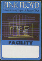 #MUSIC760 - Pink Floyd OTTO Cloth Backstage Pass from the 1987 Momentary Lapse of Reason Tour