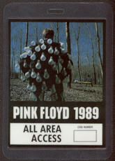 #MUSIC366  - 1989 Pink Floyd Laminated Backstage Pass from the Another Lapse European Tour