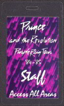 #MUSIC264  - 1984-85 Prince Laminated Backstage Pass from the Purple Rain Tour - Purple Background