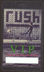 #MUSIC394  - 1991 Rush Laminated Backstage Pass from the Roll the Bones Tour - Boy Kicking Skull