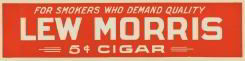 #SIGN034 - Lew Morris 5 Cent Cigar Sign